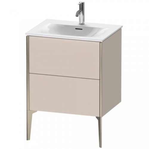 Bild von Duravit XViu 4300 Waschtischunterbau stehend, 2 Auszüge, für Waschtisch Viu 234463, 610x480 mm, Farbe (Front/Korpus): Champagner matt/Taupe - XV43000B191
