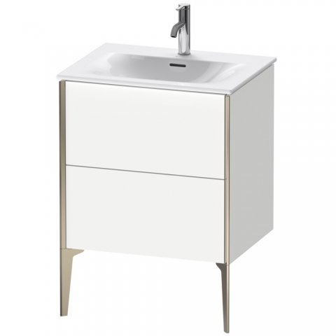 Bild von Duravit XViu 4300 Waschtischunterbau stehend, 2 Auszüge, für Waschtisch Viu 234463, 610x480 mm, Farbe (Front/Korpus): champagner matt/olive braun hgl.