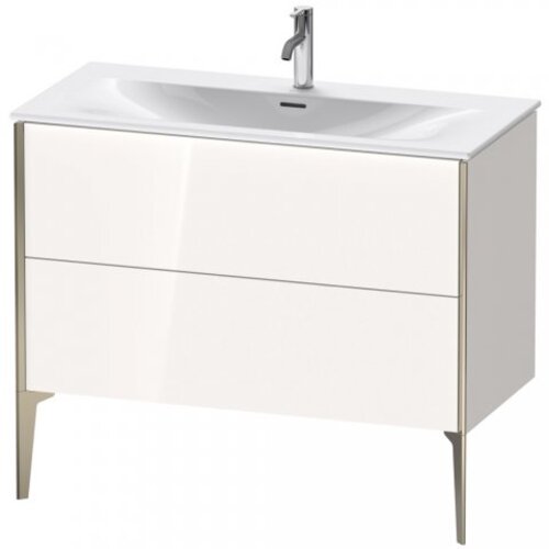 Bild von Duravit XViu 4303 Waschtischunterbau stehend, 2 Auszüge, für Waschtisch Viu 234410, 1010x480 mm, Farbe (Front/Korpus): Champagner matt/weiß Hochglanz. - XV43030B122