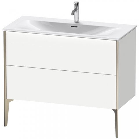 Bild von Duravit XViu 4303 Waschtischunterbau stehend, 2 Auszüge, für Waschtisch Viu 234410, 1010x480 mm, Farbe (Front/Korpus): champagner matt/olive braun hgl.
