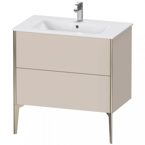 Bild von Duravit XViu 4482 Waschtischunterbau stehend, 2 Auszüge, für Waschtisch ME by Starck 233683, 810x480 mm, Farbe (Front/Korpus): Champagner matt/Taupe - XV44820B191