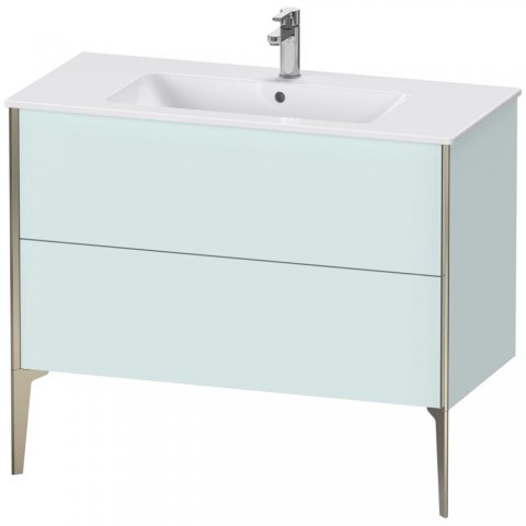 Bild von Duravit XViu 4483 Waschtischunterbau stehend, 2 Auszüge, für Waschtisch ME by Starck 233610, 1010x480 mm, Farbe (Front/Korpus): champagner matt/lichtblau matt