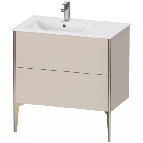 Bild von Duravit XViu 4486 Waschtischunterbau stehend, 2 Auszüge, für Waschtisch ME by Starck 234583 Becken Links, 810x480 mm, Farbe (Front/Korpus): Champagner matt/Taupe - XV44860B191