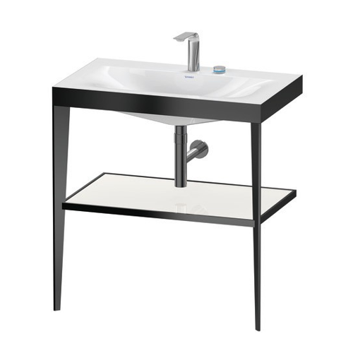 Bild von Duravit XViu c-bonded Set mit Metallkonsole in Weiß & Schwarz