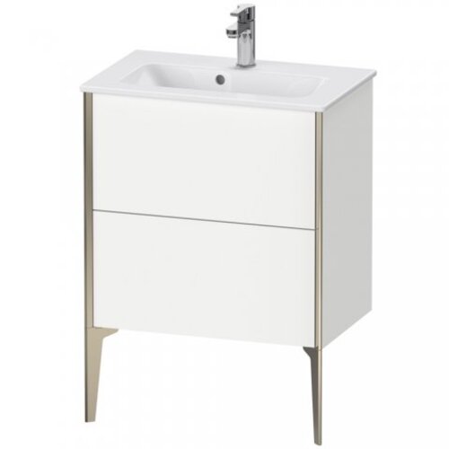 Bild von Duravit XViu 4488 Waschtischunterbau stehend Compact, 2 Auszüge, für Waschtisch ME by Starck 234263, 610x390 mm, Farbe (Front/Korpus): schwarz matt/kastanie dunkel