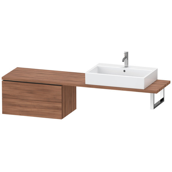Bild von Duravit L-Cube Unterschrank für Konsole, Breite 720mm, Tiefe 477mm, 2 Schubkästen, Farbe: Nussbaum Natur Dekor