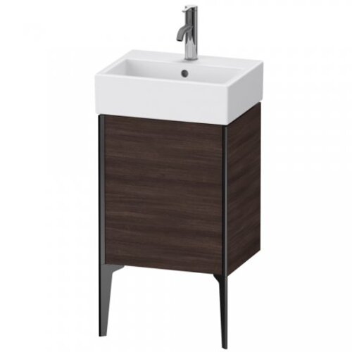 Bild von Duravit XViu 4531 Waschtischunterbau stehend, 1 Tür Anschlag rechts, für Waschtisch Vero Air 072445, 434x334 mm, Farbe (Front/Korpus): schwarz matt/kastanie dunkel