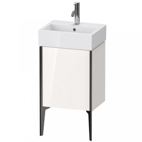 Bild von Duravit XViu 4531 Waschtischunterbau stehend, 1 Tür Anschlag Links, für Waschtisch Vero Air 072445, 434x334 mm, Farbe (Front/Korpus): schwarz matt/weiß Hochglanz. - XV4531LB222