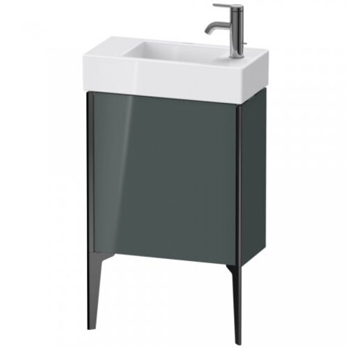 Bild von Duravit XViu 4532R Waschtischunterbau stehend, 1 Tür Anschlag rechts, für Waschtisch Vero Air 072450, 484x234 mm, Farbe (Front/Korpus): schwarz matt/dolomiti Grey hgl - XV4532RB238