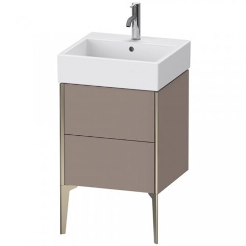 Bild von Duravit XViu 4533 Waschtischunterbau stehend, 2 Auszüge, für Waschtisch Vero Air 235050, 484x454 mm, Farbe (Front/Korpus): Champagner matt/Basalt matt - XV45330B143