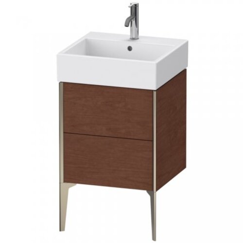 Bild von Duravit XViu 4533 Waschtischunterbau stehend, 2 Auszüge, für Waschtisch Vero Air 235050, 484x454 mm, Farbe (Front/Korpus): Champagner matt/amerik.nussbaum - XV45330B113