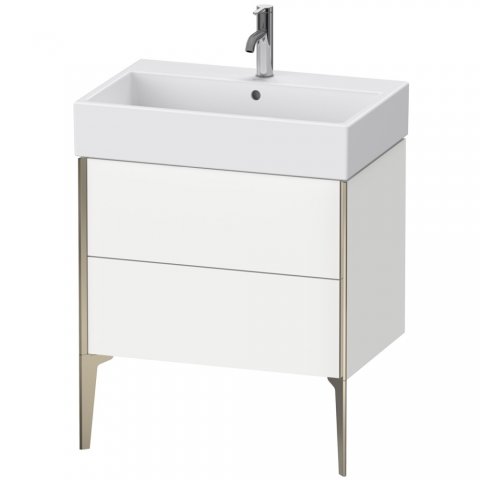 Bild von Duravit XViu 4535 Waschtischunterbau stehend, 2 Auszüge, für Waschtisch Vero Air 235070, 684x454 mm, Farbe (Front/Korpus): schwarz matt/weißer flieder sm.