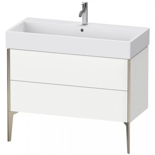 Bild von Duravit XViu 4537 Waschtischunterbau stehend, 2 Auszüge, für Waschtisch Vero Air 235010, 984x454 mm, Farbe (Front/Korpus): champagner matt/kastanie dunkel