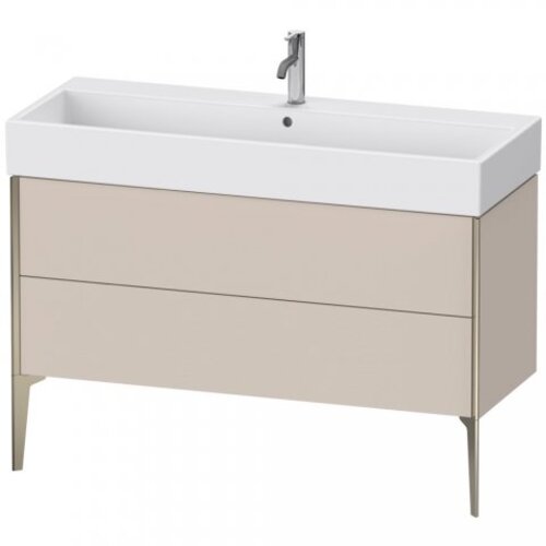 Bild von Duravit XViu 4538 Waschtischunterbau stehend, 2 Auszüge, für Waschtisch Vero Air 235012, 1184x454 mm, Farbe (Front/Korpus): Champagner matt/Taupe - XV45380B191