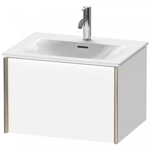 Bild von Duravit XViu 4032 Waschtischunterbau wandhängend, 1 Auszug, für Waschtisch Viu 234463, 610x480 mm, Farbe (Front/Korpus): weiß matt/Champagner matt - XV40320B118