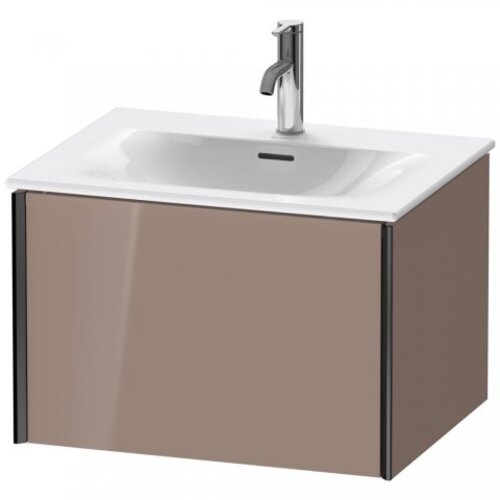 Bild von Duravit XViu 4032 Waschtischunterbau wandhängend, 1 Auszug, für Waschtisch Viu 234463, 610x480 mm, Farbe (Front/Korpus): schwarz matt/cappuccino hgl.