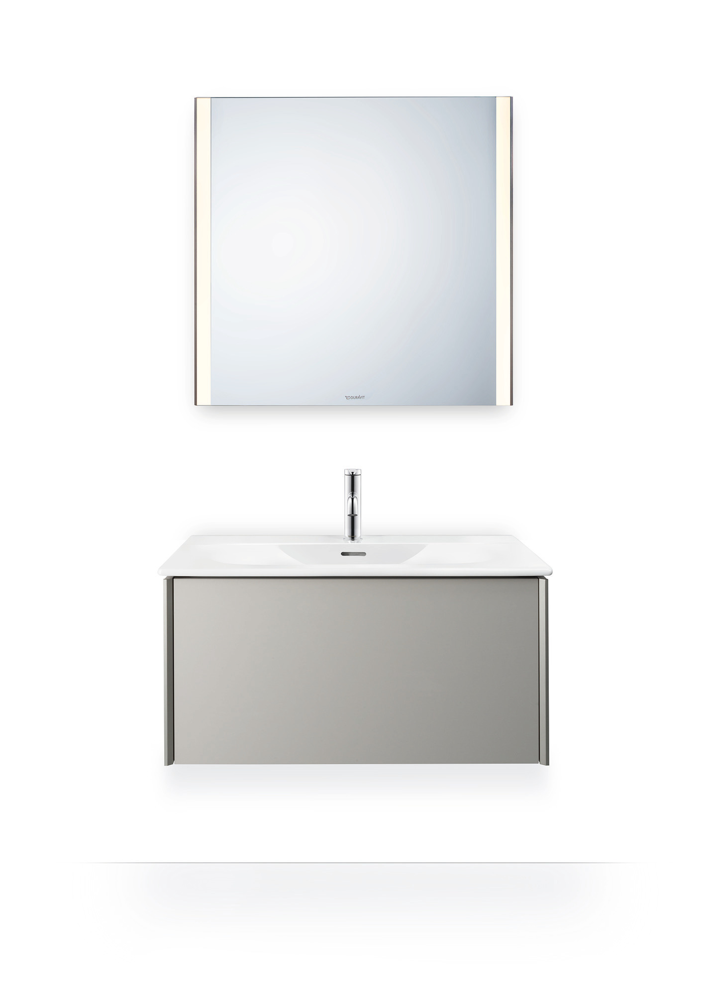 Bild von Duravit XViu 4034 Waschtischunterbau wandhängend, 1 Auszug, für Waschtisch Viu 234483, 810x480 mm, Farbe (Front/Korpus): Champagner matt/Taupe - XV40340B191