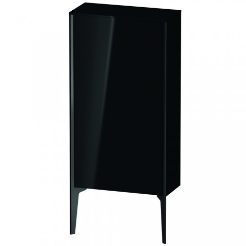 Bild von Duravit XViu XV1306 Halbhochschrank stehend, 500x240 mm, Höhe 890 mm, 1 Tür Anschlag Links, Farbe (Front/Korpus): schwarz matt/schwarz Hochglanz - XV1306LB240
