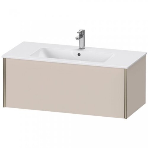 Bild von Duravit XViu 4027 Waschtischunterbau wandhängend, 1 Auszug, für Waschtisch ME by Starck 233610, 1010x480 mm, Farbe (Front/Korpus): Champagner matt/Taupe - XV40270B191