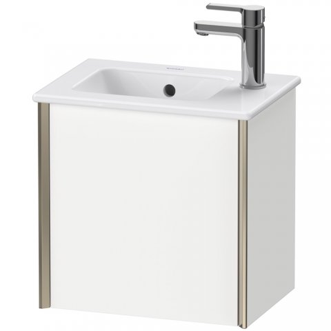 Bild von Duravit XViu 4024 Waschtischunterbau wandhängend, 1 Tür Anschlag Links, für Waschtisch ME by Starck 072343, 410x290 mm, Farbe (Front/Korpus): Champagner matt/amerik.nussbaum - XV4024LB113