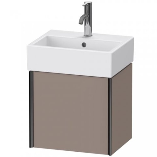 Bild von Duravit XViu 4231 Waschtischunterbau wandhängend, 1 Tür Anschlag rechts, für Waschtisch Vero Air 072445, 434x334 mm, Farbe (Front/Korpus): schwarz matt/Basalt matt - XV4231RB243