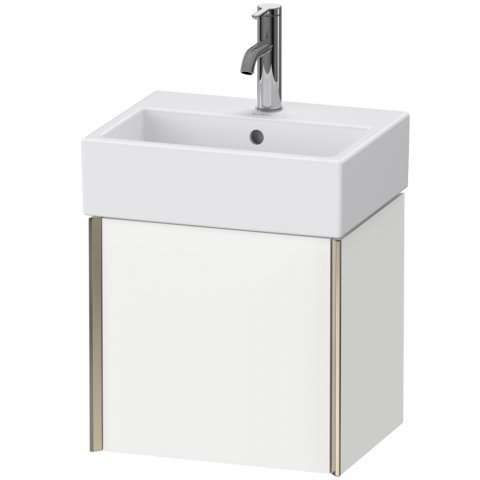 Bild von Duravit XViu 4231 Waschtischunterbau wandhängend, 1 Tür Anschlag links, für Waschtisch Vero Air 072445, 434x334 mm, Farbe (Front/Korpus): champagner matt/weißer flieder sm.