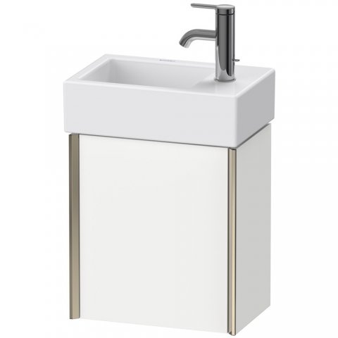Bild von Duravit XViu 4230R Waschtischunterbau wandhängend, 1 Tür Anschlag rechts, für Waschtisch Vero Air 072438, 364x234 mm, Farbe (Front/Korpus): schwarz matt/europ. eiche