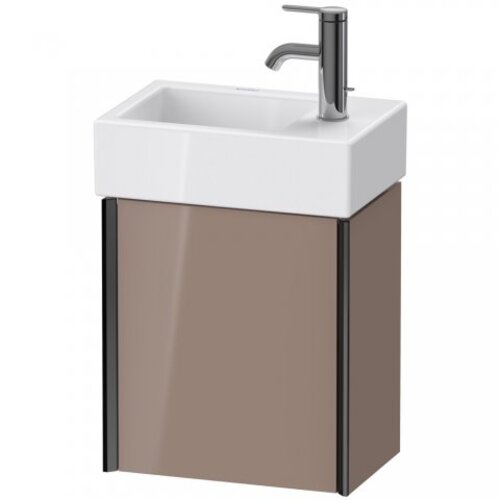 Bild von Duravit XViu 4230R Waschtischunterbau wandhängend, 1 Tür Anschlag rechts, für Waschtisch Vero Air 072438, 364x234 mm, Farbe (Front/Korpus): schwarz matt/cappuccino hgl.