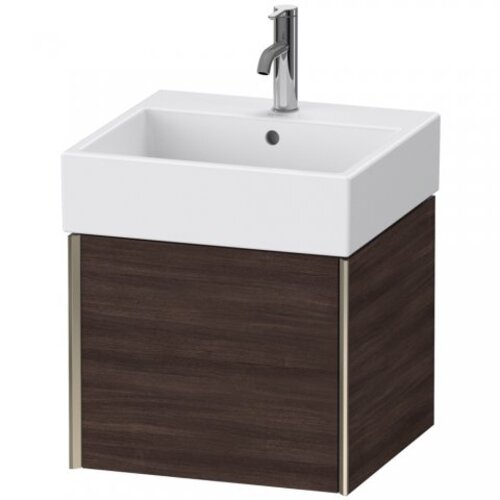 Bild von Duravit XViu 4233 Waschtischunterbau wandhängend, 1 Auszug, für Waschtisch Vero Air 235050, 484x454 mm, Farbe (Front/Korpus): champagner matt/kastanie dunkel