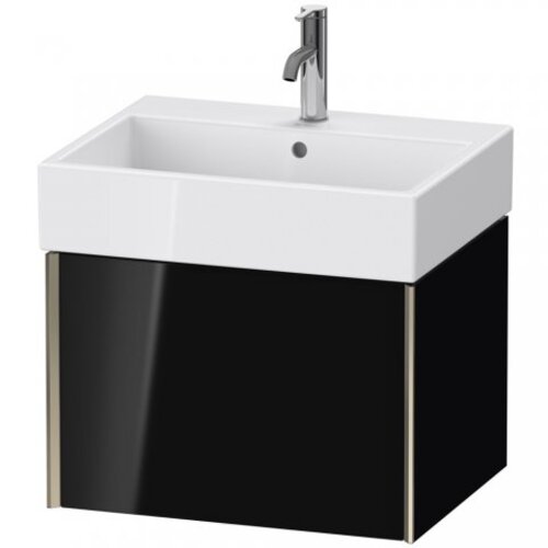 Bild von Duravit XViu 4234 Waschtischunterbau wandhängend, 1 Auszug, für Waschtisch Vero Air 235060, 584x454 mm, Farbe (Front/Korpus): Champagner matt/schwarz Hochglanz - XV42340B140