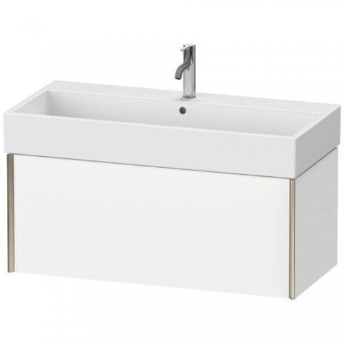 Bild von Duravit XViu 4237 Waschtischunterbau wandhängend, 1 Auszug, für Waschtisch Vero Air 235010, 984x454 mm, Farbe (Front/Korpus): weiß matt/Champagner matt - XV42370B118