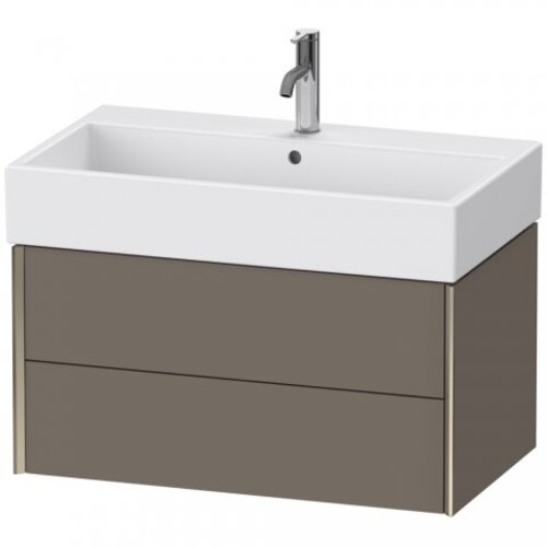 Bild von Duravit XViu 4336 Waschtischunterbau wandhängend, 2 Schubkästen, für Waschtisch Vero Air 235080, 784x454 mm, Farbe (Front/Korpus): Champagner matt/Flannel Grey sm. - XV43360B190