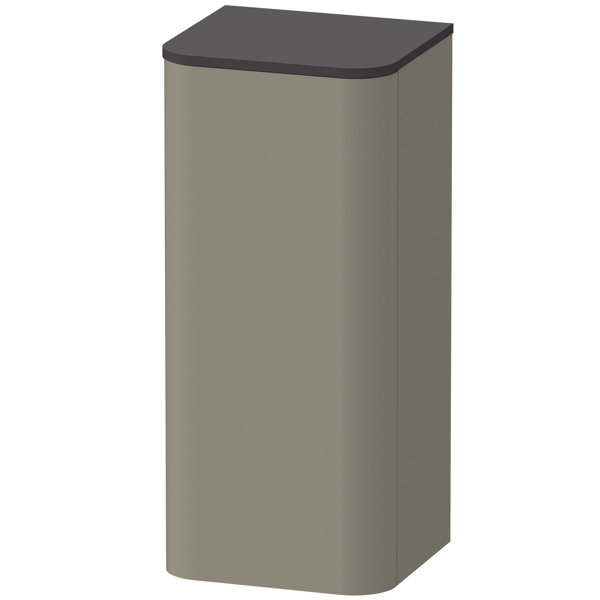 Bild von Duravit Happy D.2 Plus Halbhochschrank HP1260, 400x360 mm, 1 Tür, Anschlag Links, Farbe (Front/Korpus): Steingrau Seidenmatt Lack - HP1260L9292