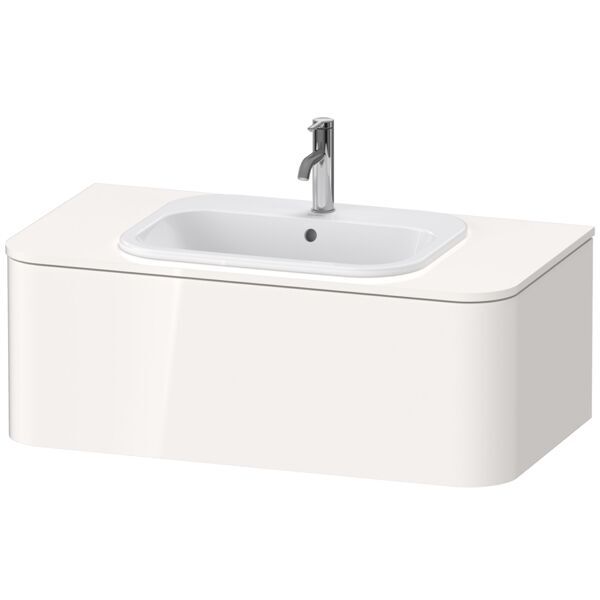 Bild von Duravit Happy D.2 Plus Waschtischunterbau für Konsole wandhängend, 1000x550 mm, 1 Auszug, für Einbaubecken von oben, Farbe (Front/Korpus): Weiß Hochglanz Dekor