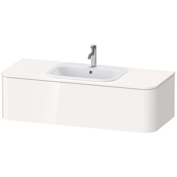 Bild von Duravit Happy D.2 Plus Waschtischunterbau für Konsole wandhängend, 1300x550 mm, 1 Auszug, für Einbaubecken Position mittig, Farbe (Front/Korpus): Nachtblau Seidenmatt Lack