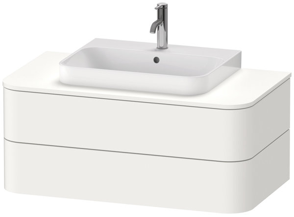 Bild von Duravit Happy D.2 Plus Waschtischunterbau für Konsole wandhängend, 1000x550 mm, 2 Schubkästen, für Möbelwaschtisch, Farbe (Front/Korpus): Weiß Seidenmatt Lack - HP496103636