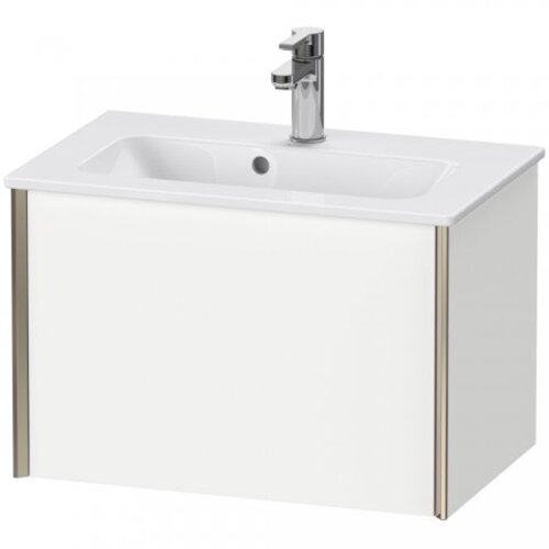 Bild von Duravit XViu 4078 Waschtischunterbau wandhängend Compact, 1 Auszug, für Waschtisch ME by Starck 234263, 610x390 mm, Farbe (Front/Korpus): schwarz matt/leinen - XV40780B275