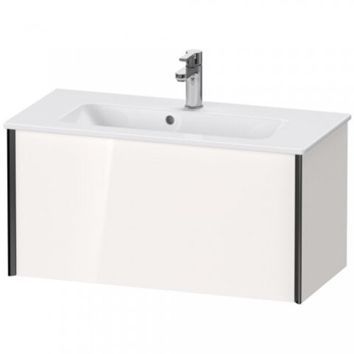 Bild von Duravit XViu 4079 Waschtischunterbau wandhängend Compact, 1 Auszug, für Waschtisch ME by Starck 234283, 810x390 mm, Farbe (Front/Korpus): schwarz matt/weiß Hochglanz. - XV40790B222