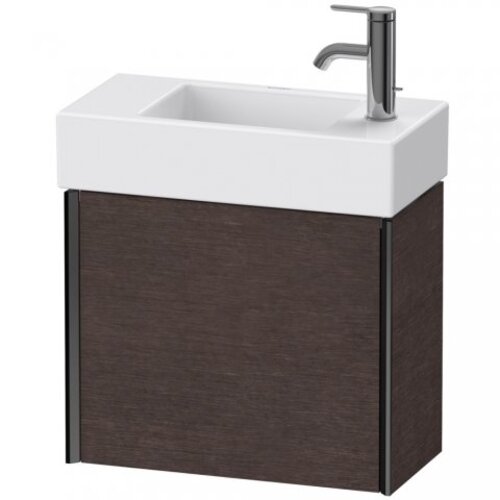 Bild von Duravit XViu 4232L Waschtischunterbau wandhängend, 1 Tür Anschlag Links, für Waschtisch Vero Air 072450, 484x234 mm, Farbe (Front/Korpus): schwarz matt/Eiche dunkel Geb. - XV4232LB272