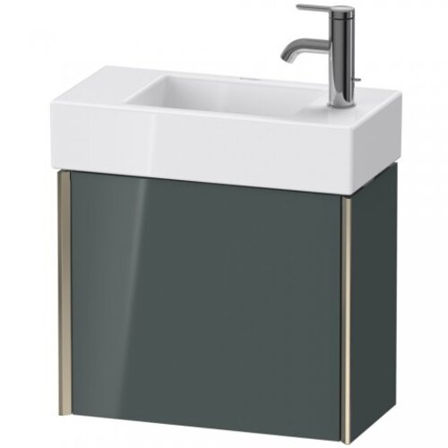 Bild von Duravit XViu 4232R Waschtischunterbau wandhängend, 1 Tür Anschlag rechts, für Waschtisch Vero Air 072450, 484x234 mm, Farbe (Front/Korpus): Champagner matt/dolomiti Grey hgl - XV4232RB138