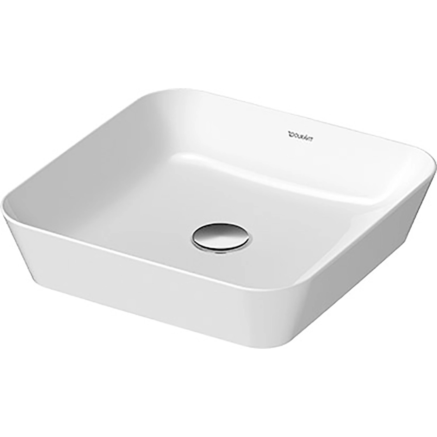 Bild von Duravit Cape Cod Aufsatzbecken, 430x430 mm, ohne Hahnlochbank, ohne Überlauf, Farbe: Innenfarbe Weiß Seidenmatt, Außenfarbe Weiß Seidenmatt, mit Wondergliss