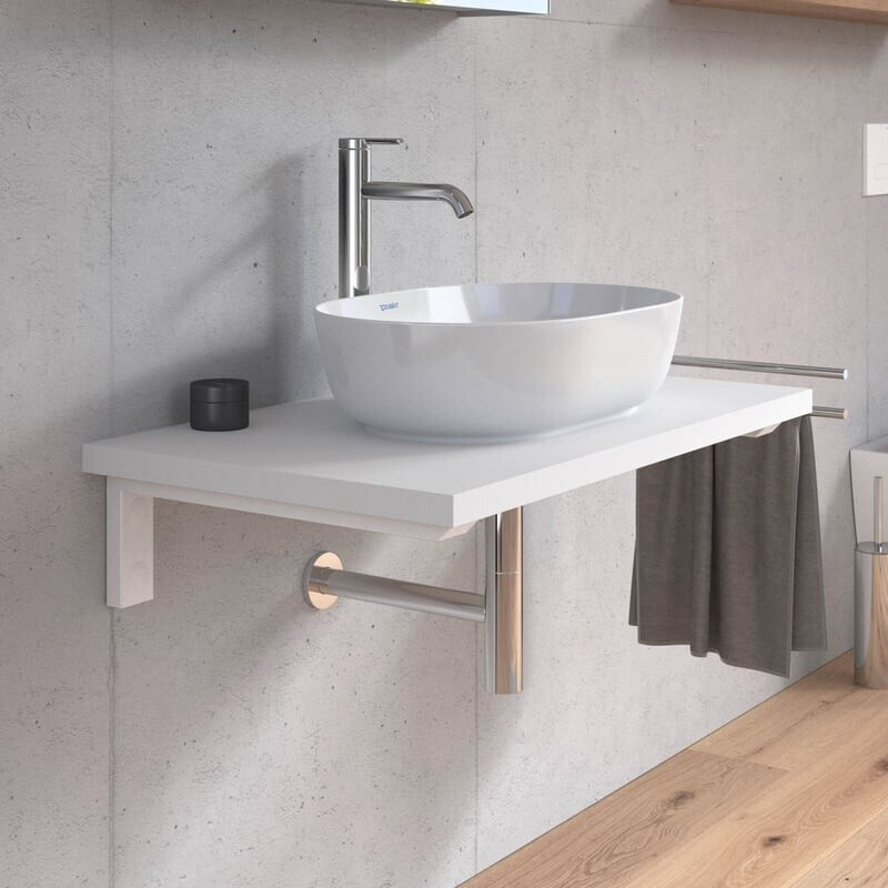 Bild von Duravit Luv Aufsatzbecken 50x40cm, ohne Überlauf, ohne Hahnlochbank, ohne Hahnloch, geschliffen, 037950, Farbe: Weiß mit Wondergliss