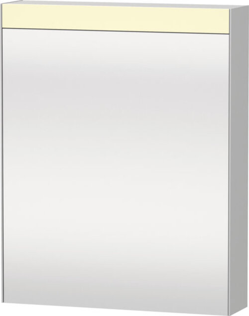 Bild von Duravit Xbase, Möbel-Set wandhängend, mit LED-Spiegelschrank, Waschtisch und Waschtischunterschrank, Breite 600 mm, XB0075R, Farbe: Kastanie Dunkel Dekor