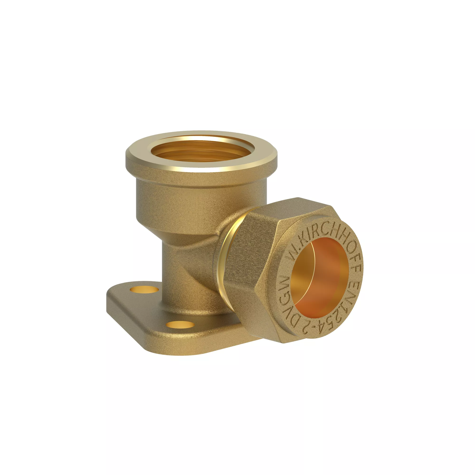 Bild von Kirchhoff Klemmfitting für CU-Rohr, Wandscheibe, Messing, 15 mm x 1/2"IG