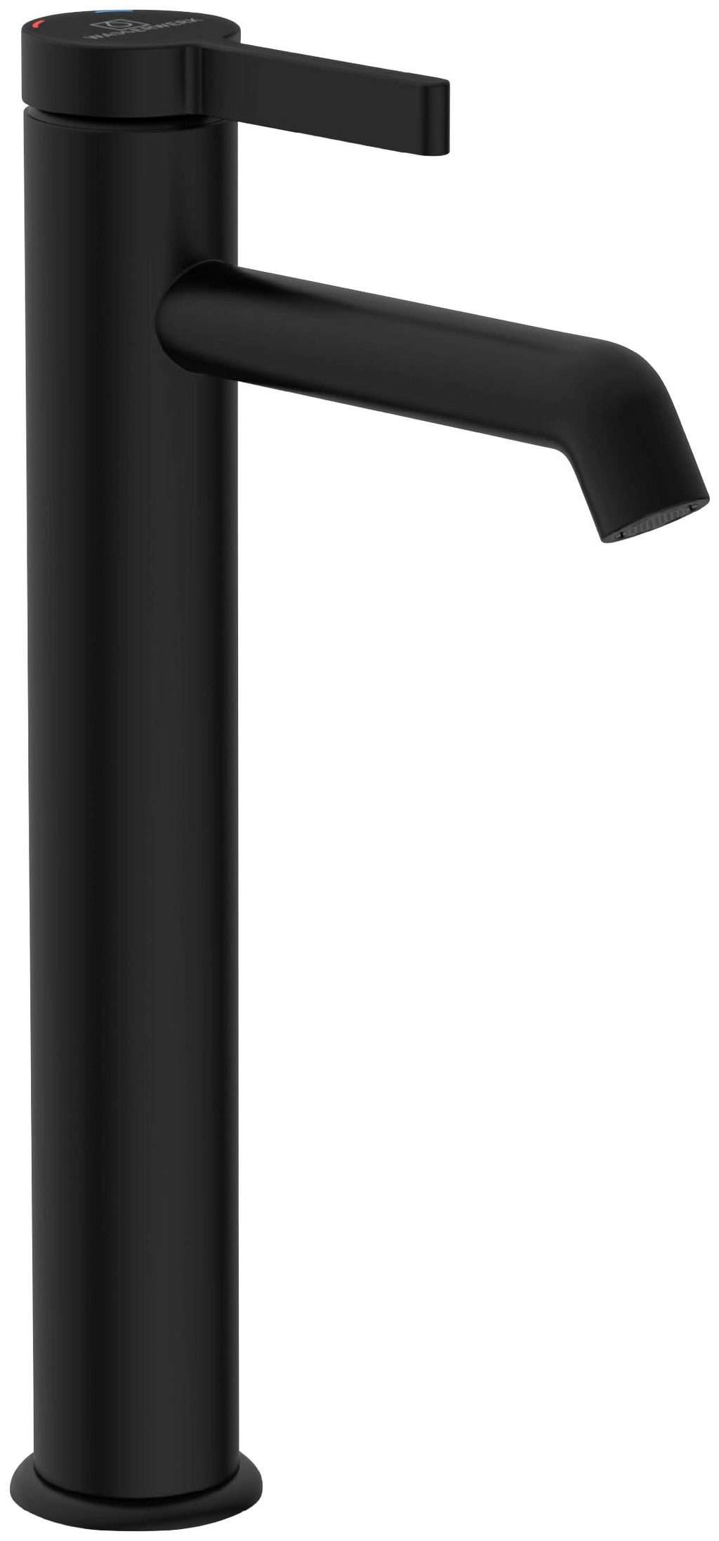 Bild von Wasserwerk Hohe Waschbeckenarmatur WT11 | Badarmatur für Aufsatzwaschbecken | Wasserhahn Bad Hoch | Waschtischarmatur fürs Badezimmer | Made in Germany | Schwarz