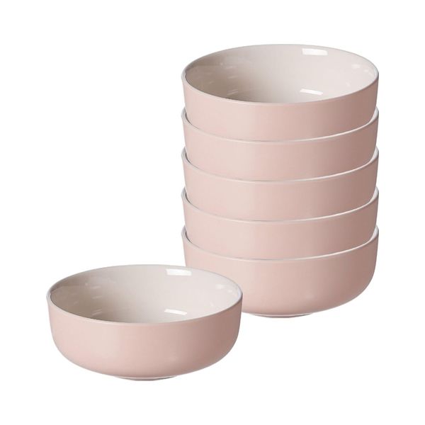 Bild von Ritzenhoff & Breker Müslischalen Jasper, Rosé, 6er Set, ø 14 cm, 500 ml, Steinzeug, Schalen mit Soft-Touch-Haptik & farbiger Matt-Glasur