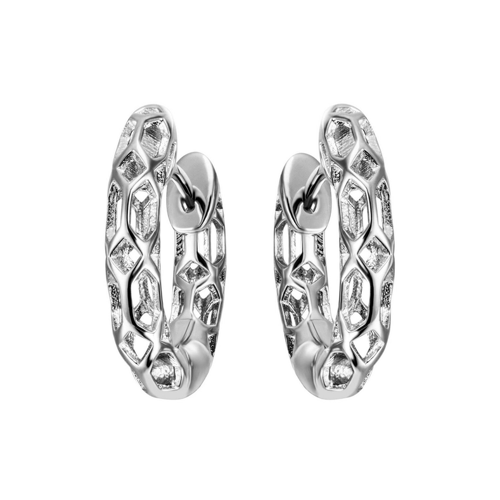 Bild von Elegante Creolen aus 925 Silber mit zauberhaftem Muster