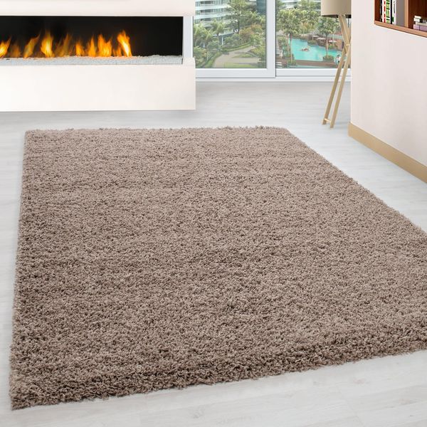 Bild von Hochflor Teppich - Gemütlicher Langflor, Pflegeleichter Shaggy Flokati