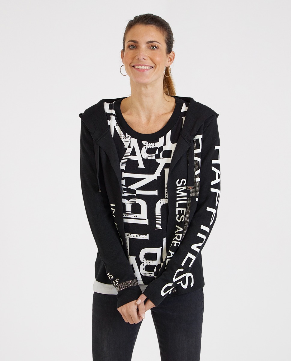 Bild von Offener Strick-Hoodie