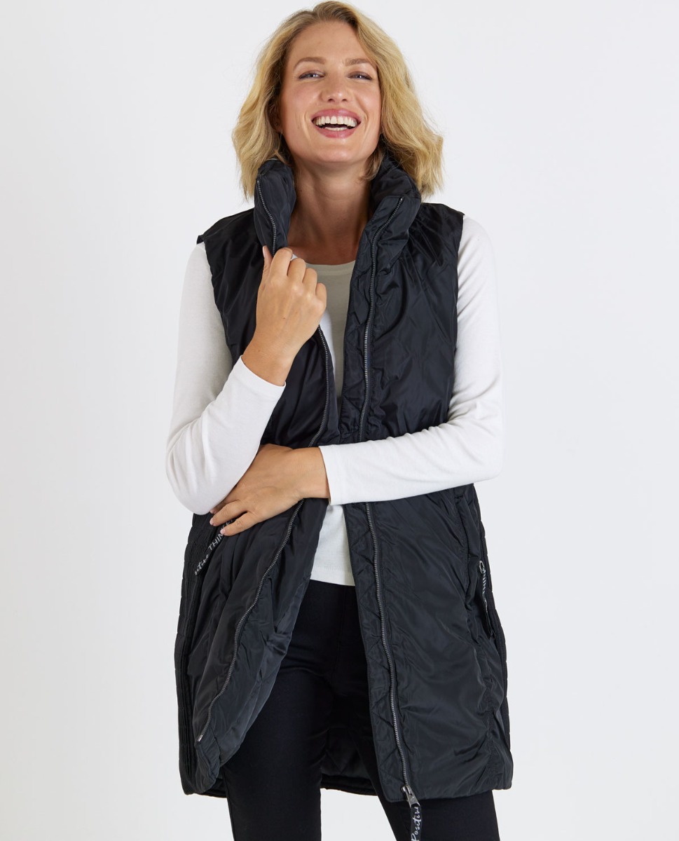 Bild von Schwarze Weste mit Zipper